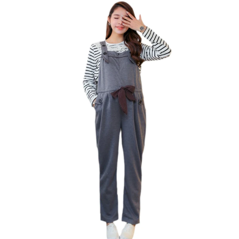 Maternity Pregnancy Jumpsuit Overalls Pants Loose Plus Size Trousers