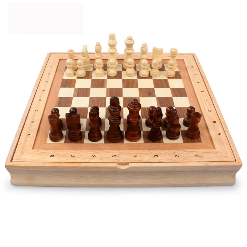 2019 новый шаблон Шахматы Деревянные Шахматы деревянный журнальный стол Professional шахматная доска Семейные игры шахматы набор традиционные