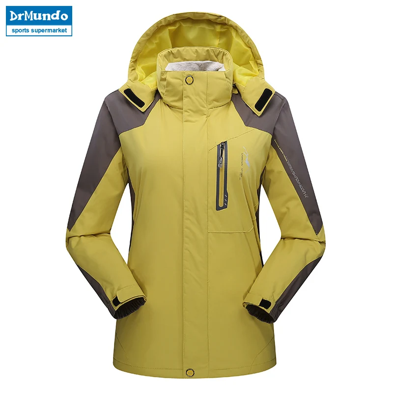 Женская лыжная куртка, утолщенная, размера плюс, флис, лыжная одежда, водонепроницаемая, для пеших прогулок, для сноуборда, куртка для женщин, зимняя куртка