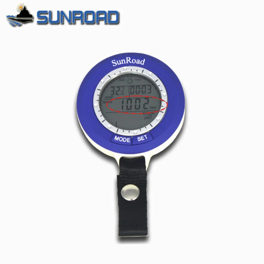 

Sunroad 5 in 1 Mini LCD Backlit Fishing Barometer Smart Tracking Waterproof Weather Forecast Thermometer Digital Watch SR204