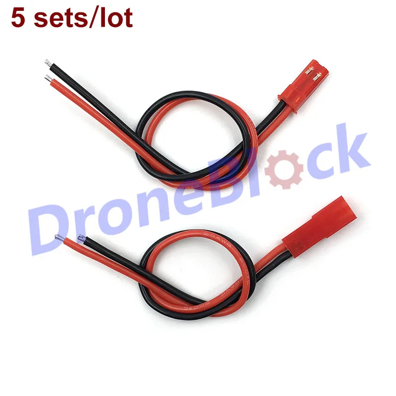 

5 Pairs 100mm 150mm JST Connector Plug Cable Male+Female for RC Battery