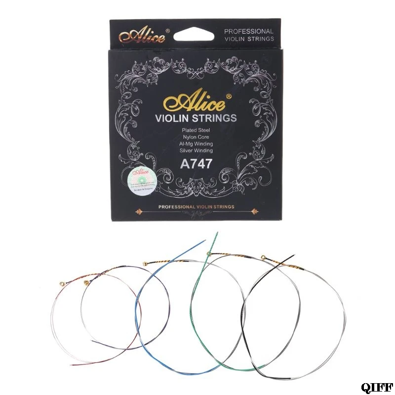

Drop Ship&Wholesale Alice A747 Violin String Nickel-plated High-carbon Steel Nylon Core Silver Wound APR28
