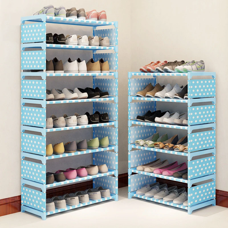 Simple Assembled Shoe Rack Nonwoven Storage Cabinets Shoes Shelf Hallway Furniture Over the Door Saving Space Shoe Organizer
