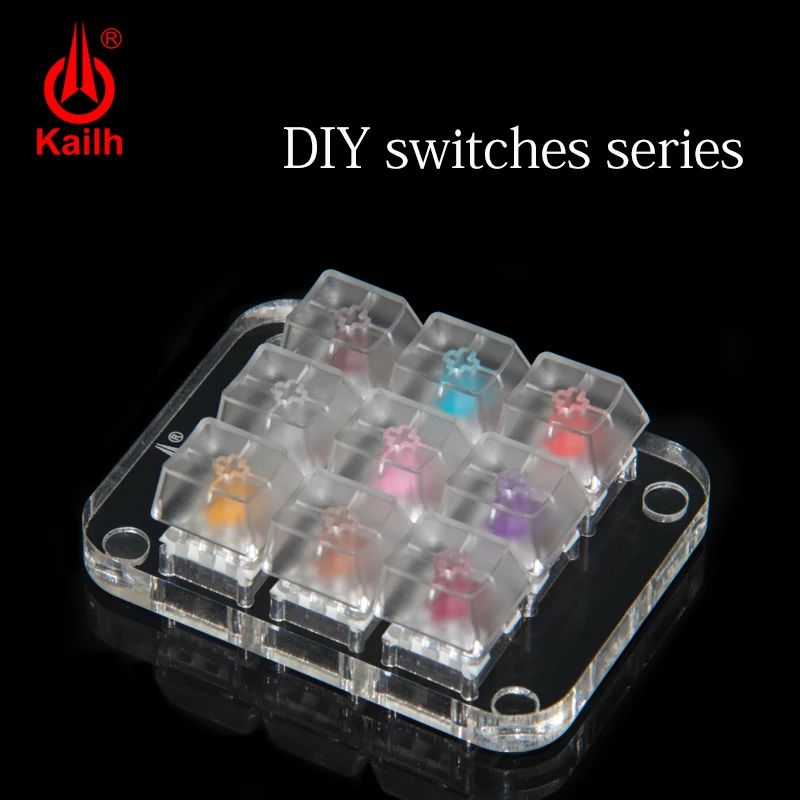 9 Keycaps Mechanical Keyboard Switches Tester Translucent Clear Keycaps Kit For Kailh MX Sampler Caps Testing Tool