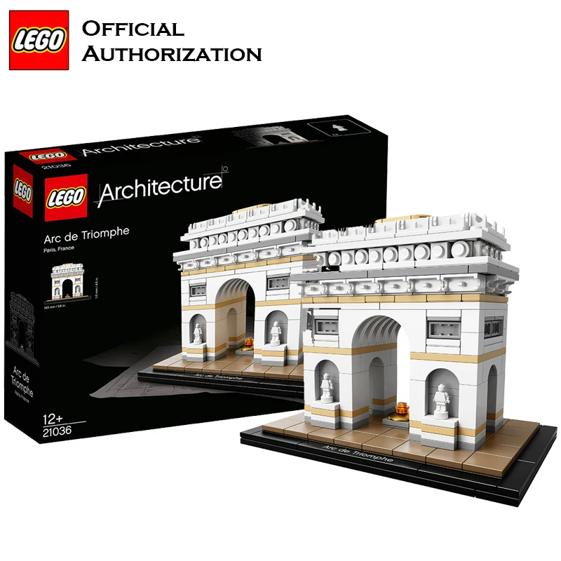 

LEGO Building Blocks Toys Architecture Series Toys Arc De Triomphe 386pcs For Travel Box Gift Souvenir Brinquedos For Birthday