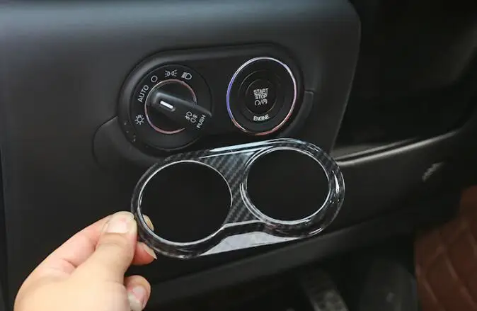 

Carbon Fiber Style ABS Plastic For Maserati Levante 2016 Car-Styling Headlight Switch Frame Cover Trim Sticker