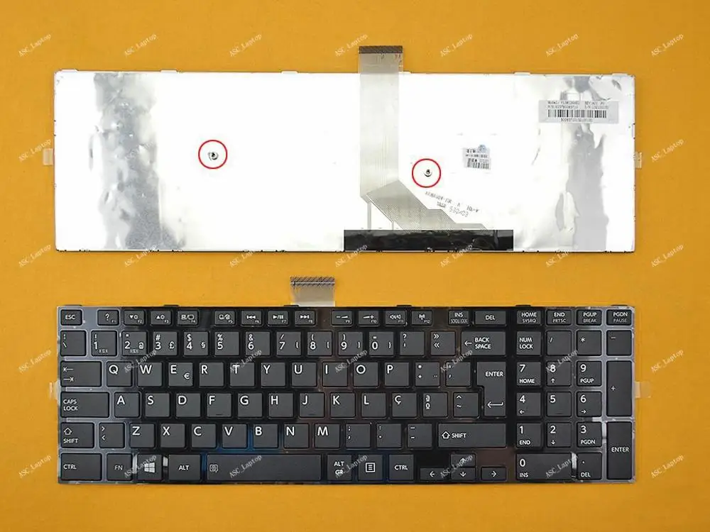 Новая португальская Клавиатура для ноутбука TOSHIBA Satellite L50-A clado глянцевая черная