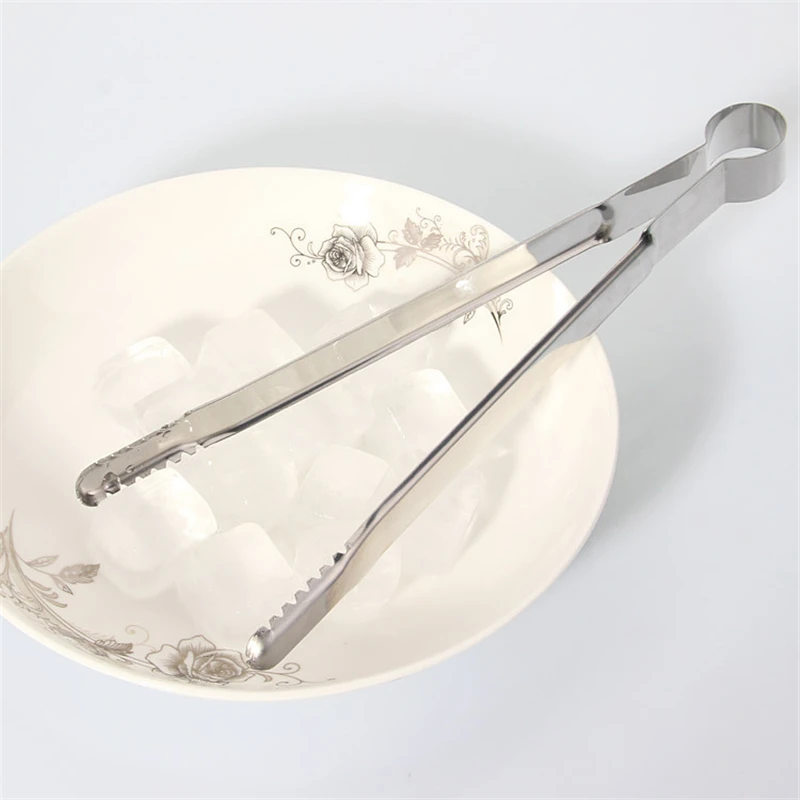 BBQ Tongs Barbecue Clip Stainless Steel Meat Pickup Bread Food Clip Non