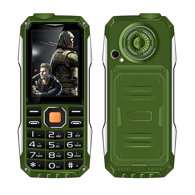 KUH T998 прочный сотовый телефон с внешним аккумулятором ударопрочный пылезащитный Bluetooth 3,0 Mp3 Mp4 фонарик FM можно добавить русскую кнопку - Color: Green