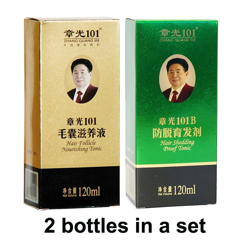 Zhangguang 101 волосяной фолликул питательный тоник + 101B 2 штуки в комплекте против