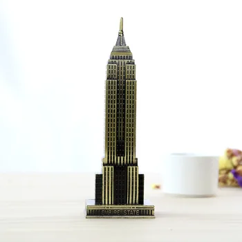

Fashion New York Building Model Empire State Building Zinc Alloy Ornaments Crafts Home Bar Desktop Decoration Business Gift