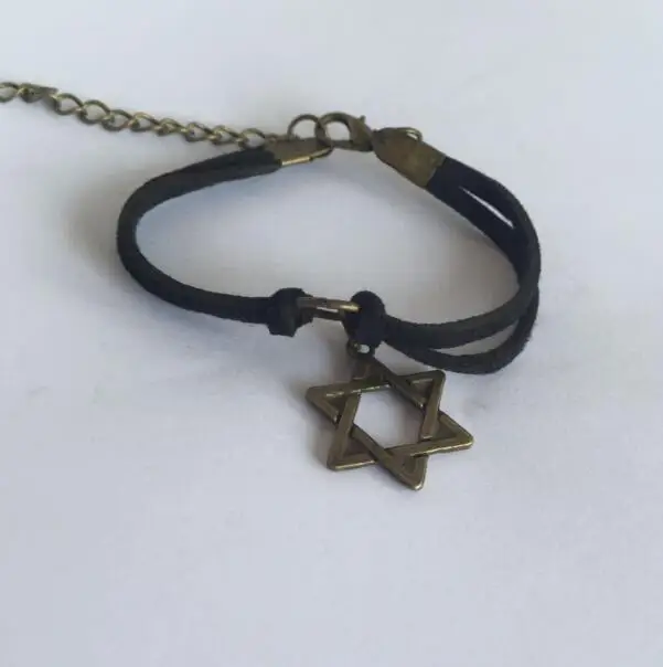 

Geometric Pentagram Star Bracelet and Punk Bracelet Gothic Black Velvet Face Bracelet Women's Jewelry 2018