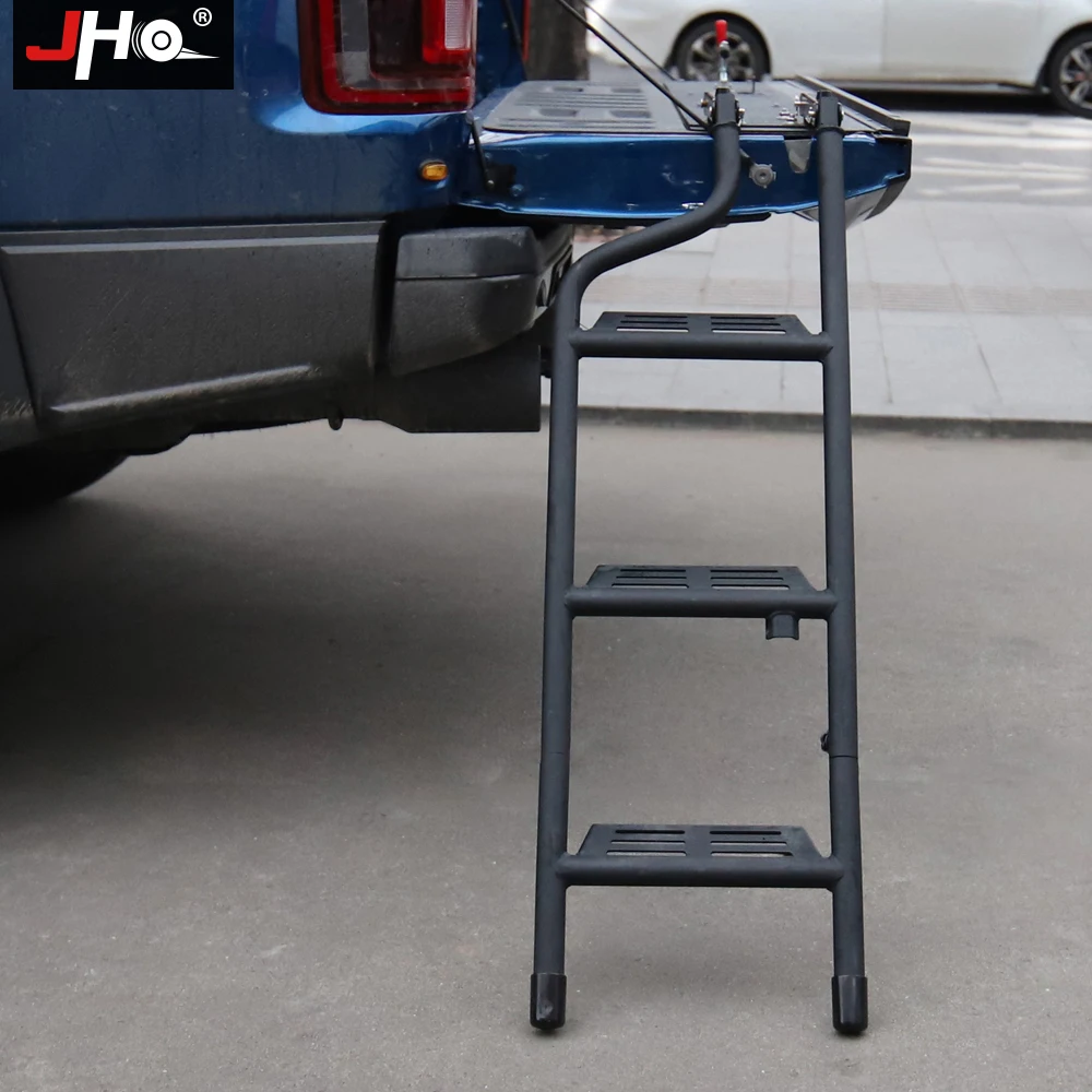 JHO Truck Bed Ladder For 2015 2018 Ford F150 Raptor 2016 2017 Foldable