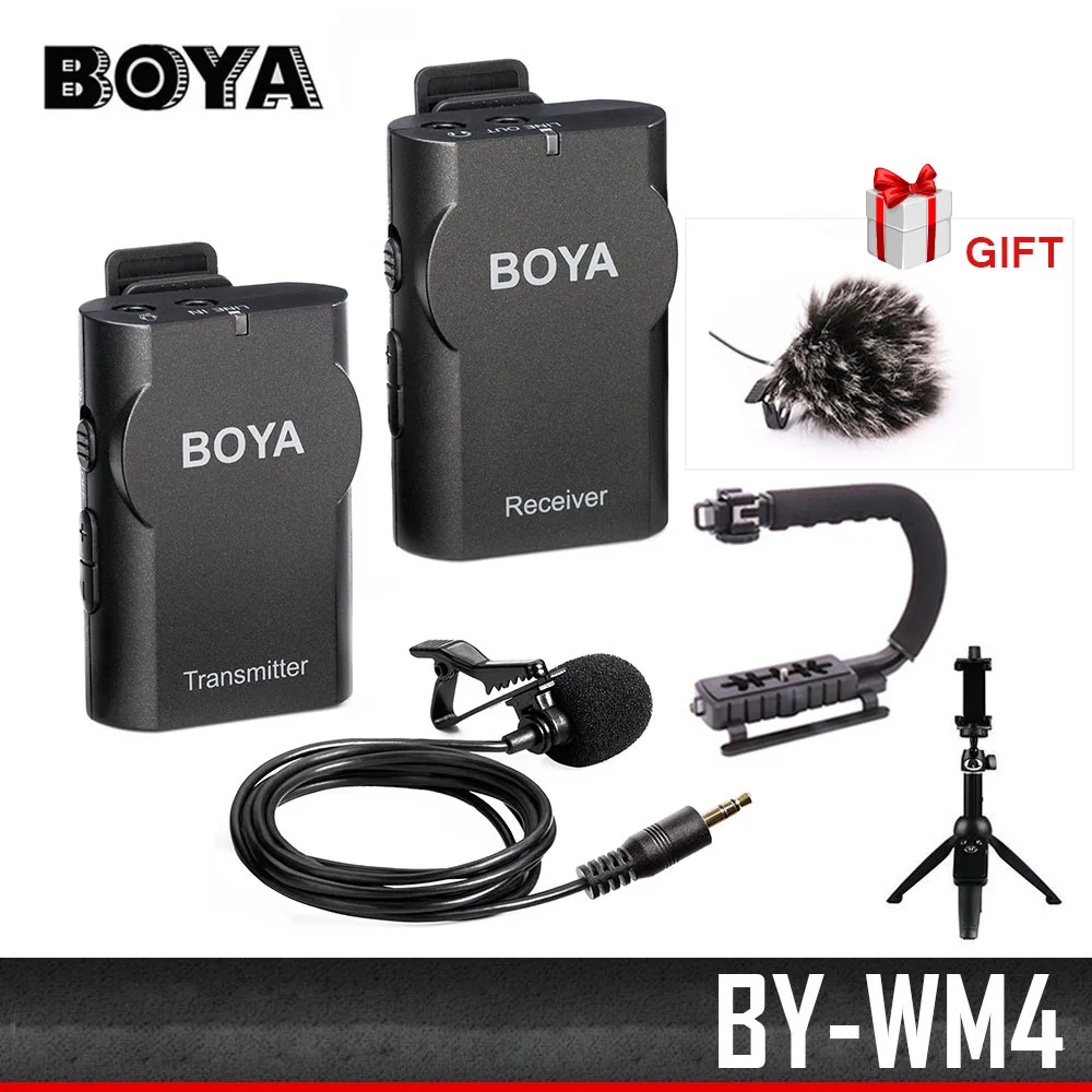 

BOYA BY-WM4 Wireless Lavalier Microphone System for Camcorder Iphone Android Smartphone Canon Nikon Sony Panasonic DSLR Camera