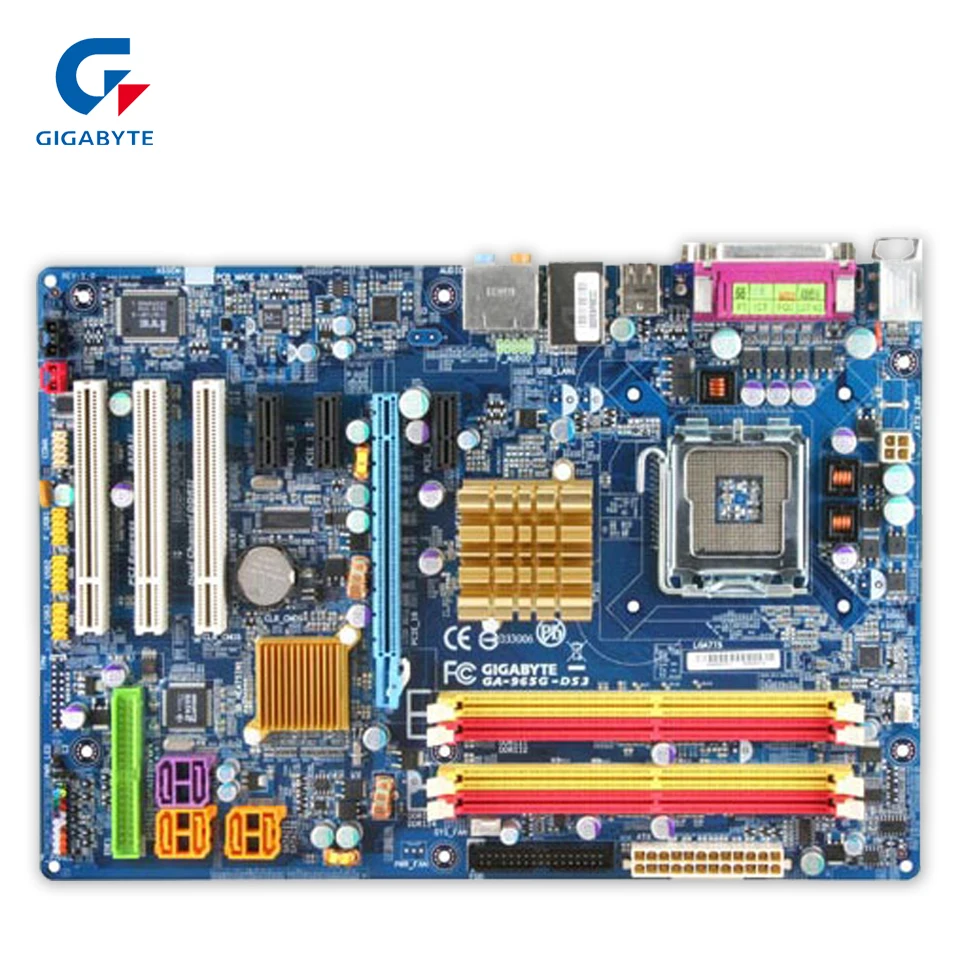 Original Gigabyte GA-965G-DS3 Desktop Motherboard 965G-DS3 G965 LGA 775 DDR2 ATX 100% Fully Test original gigabyte ga g41m es2l desktop motherboard g41m es2l g41 lga 775 ddr2 8g sata2 usb2 0 micro atx 100% fully test