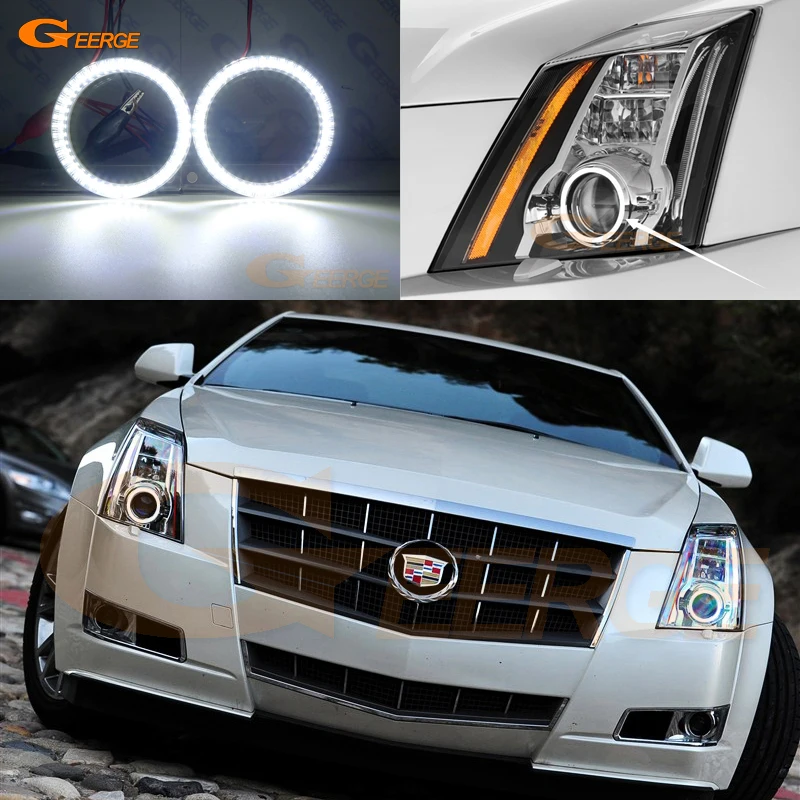 Для CADILLAC CTS 2008 2009 2010 2011 2013 ксенон smd комплект светодиодов «глаза ангела» отлично Ультра яркое освещение DRL