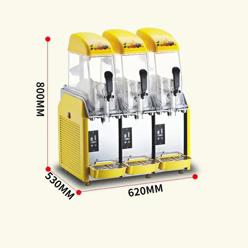 Гранитор промышленный 36L Машина Для Оттаивания снега три бака ледяная Шуга смузи машина