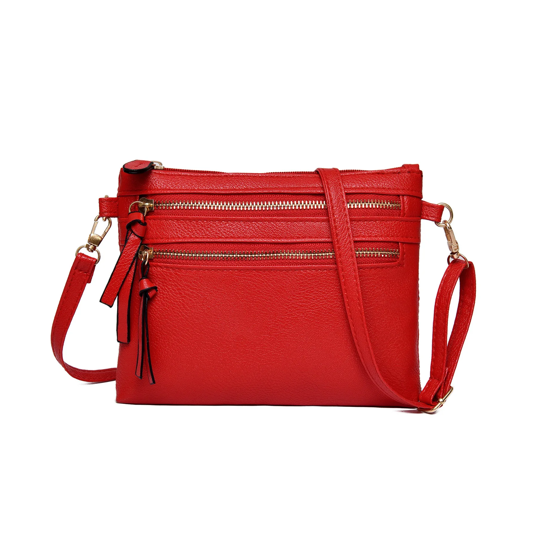 

2018 Fashion Designer Women's Clutch Purse Simple Black Faux Pu Leather Crossbody Envelope Small Zipper Messenger Shoulder Bags
