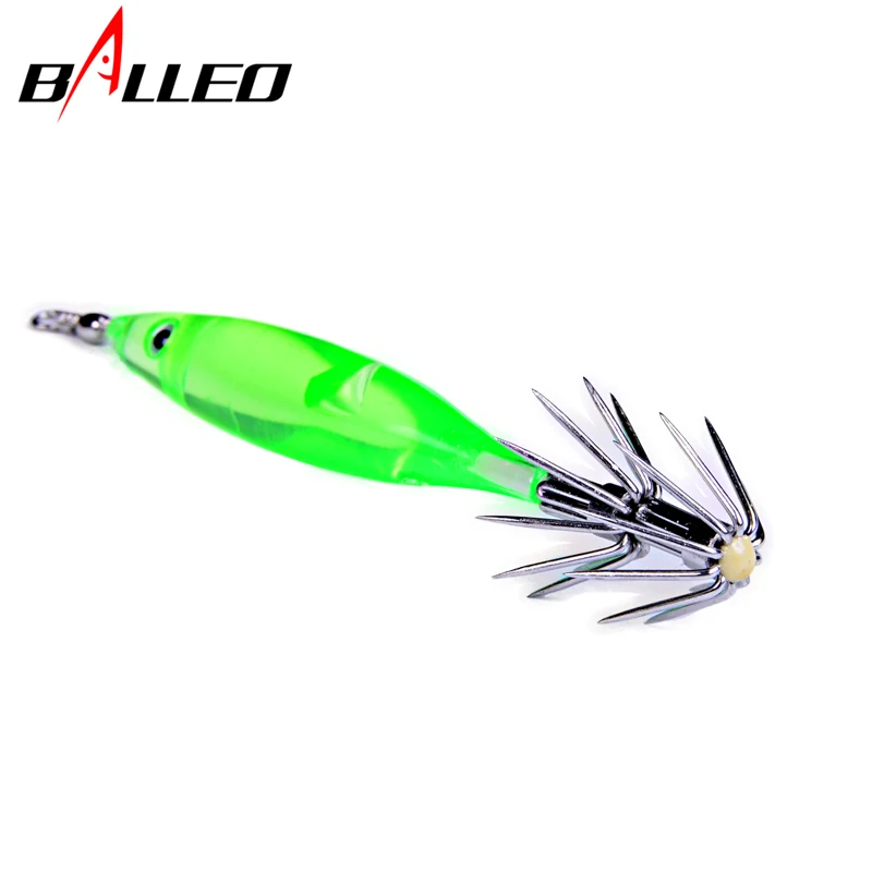 Balleo 10pcs Hard Fishing Lure 7cm/3.5g 5Color Squid High Carbon Steel Hook Octopus Crank Artificial Jigs Cuttlefish Shrimp Bait