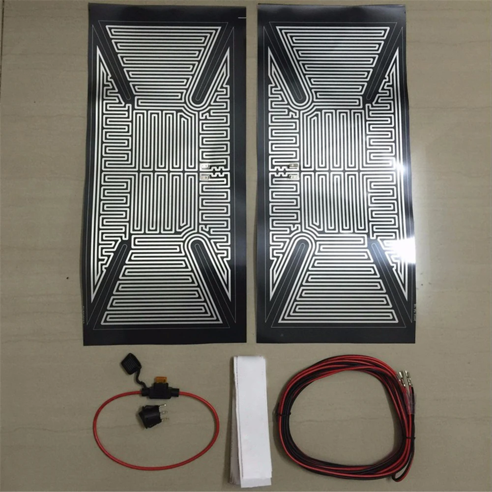 Almofada de Aquecimento para Carro Espelho de Vidro Aquecido à Prova de Chuva «película de Aquecimento Peças 2 Dc12v - 24v 17 Automóveis e motos