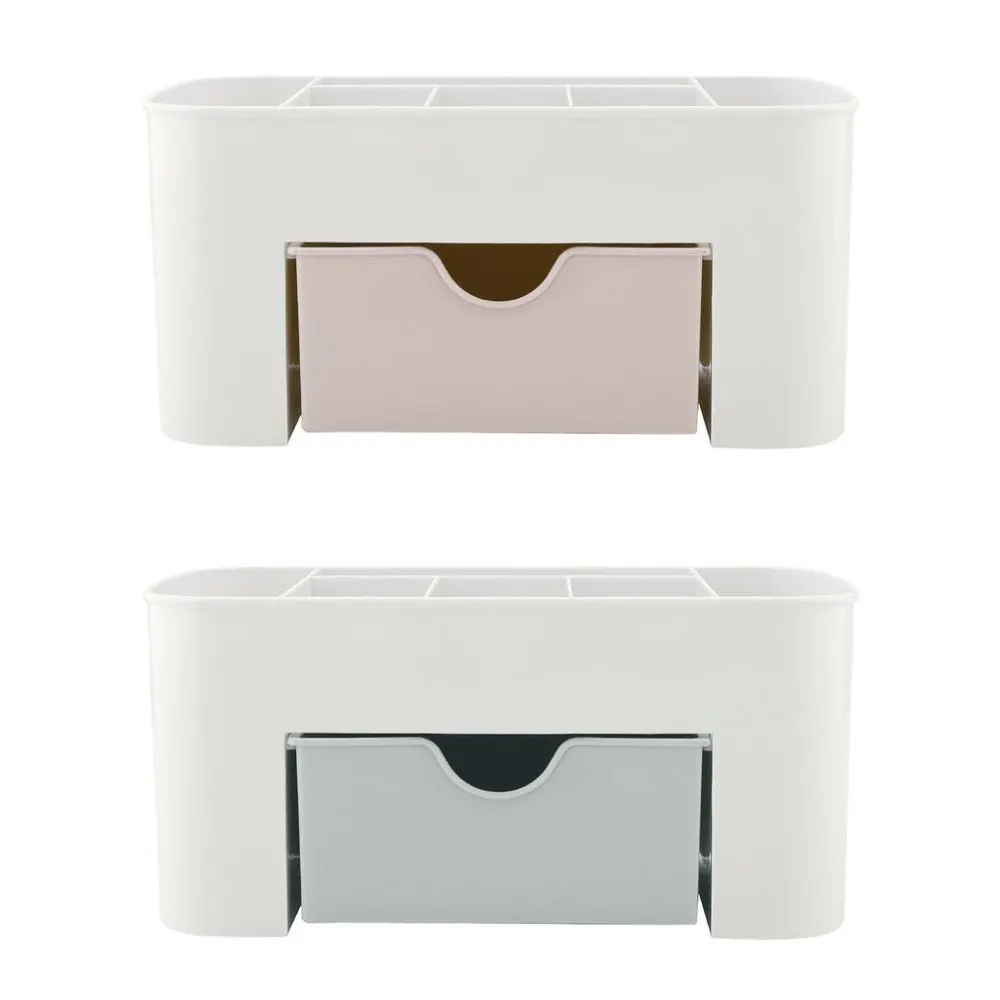 

Multi-function Practical Women Makeup Brush Cosmetic Organizer Plastic Cosmetic Storage Display Box Container Box With Drawer