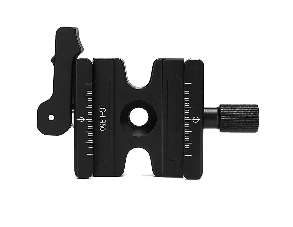 

FITTEST FLC-LR50 Lever Release Clamp Arca Swiss Style Lever & Screw Knob Quick Release Mount Adapter 50mm Ball Head Shoe