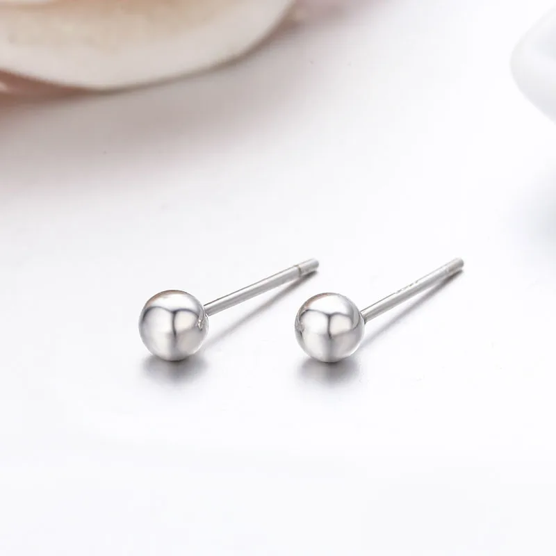 Женские и мужские серьги гвоздики из серебра 925 пробы 2 5 мм|ball stud earrings|stud earringsstud