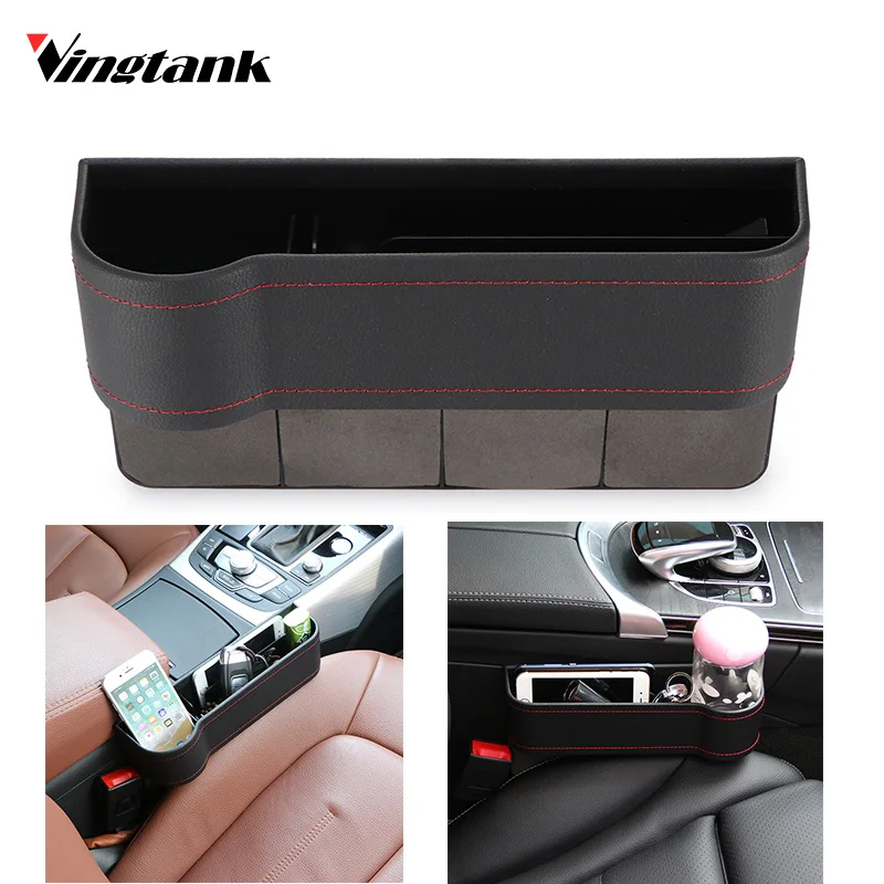 Vingtank Auto Seat Gap Organizer Storage Box Car Console Side Pocket