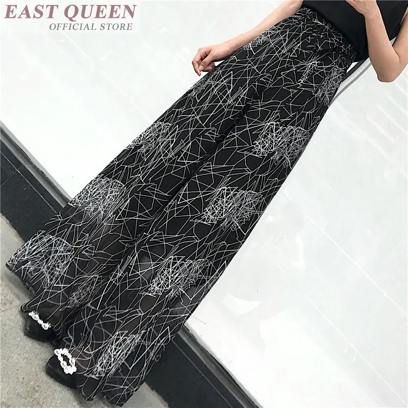 

Asymmetric irregular Business office Palazzo culotttes femme wide leg pants women female loose baggy ladies elegant pants FF534