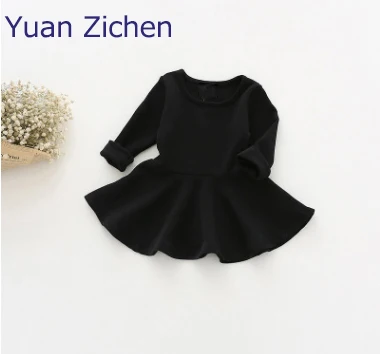 Little  Fashion Autumn New Girl Cotton Long-Sleeved Bitty Dress Thickening Baby Girl Princess Winter Dresses for Girls Keep Warm