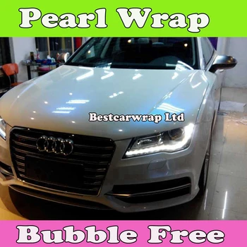 

PROTWRAPS White Glossy Pearl Vinyl Wrap white Blue Chameleon Gloss Film With Air Bubble Free Vehicle Stickers Foil 1.52x20m