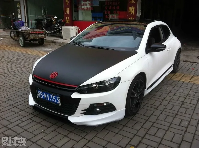 Передний бампер сплиттер Фартуки для Volkswagen VW Scirocco-R 10-12 o Стиль Неокрашенный ABS