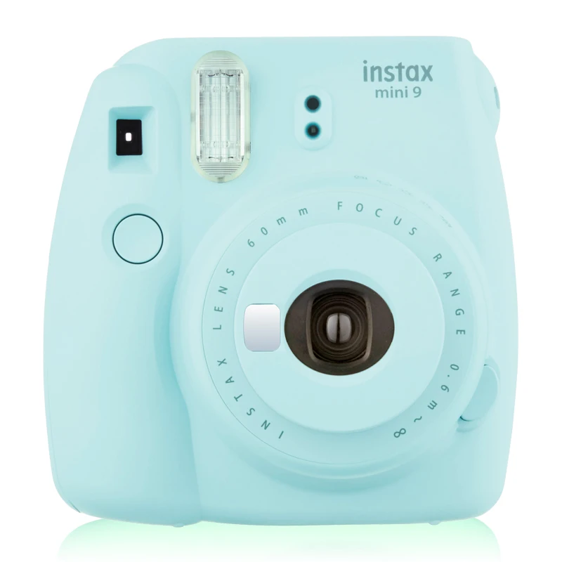 Fujifilm Instax Mini 9 мгновенная пленка Ice Blue фото камера с Fuji крупным планом объектив ремешок