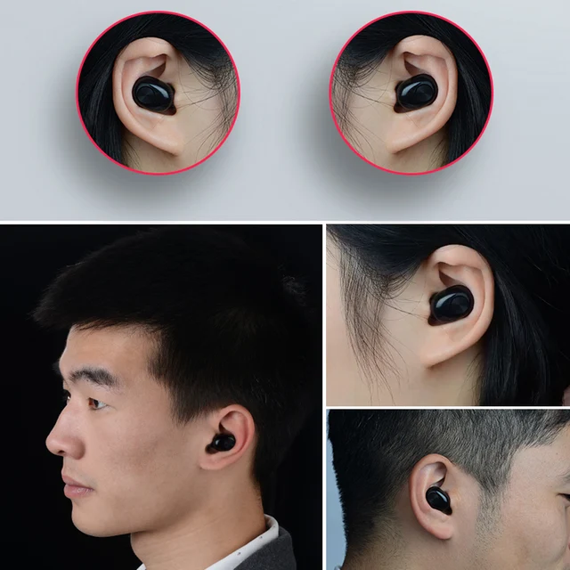 Wireless Bluetooth 4.2 Headphones Mini Invisible Earphone Stereo Music Headset Earpiece Charging Box Hands-free w/ Mic
