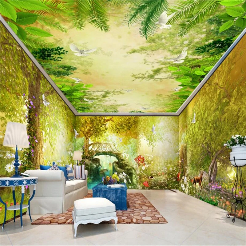 beibehang traum marchenwald brucke haus 3d fototapete groa es sofa beibehang traum marchenwald brucke haus 3d fototapete groa es sofa schlafzimmer tv hintergrund 3d wandbild tapete wohnzimmer zimmer in beibehang traum