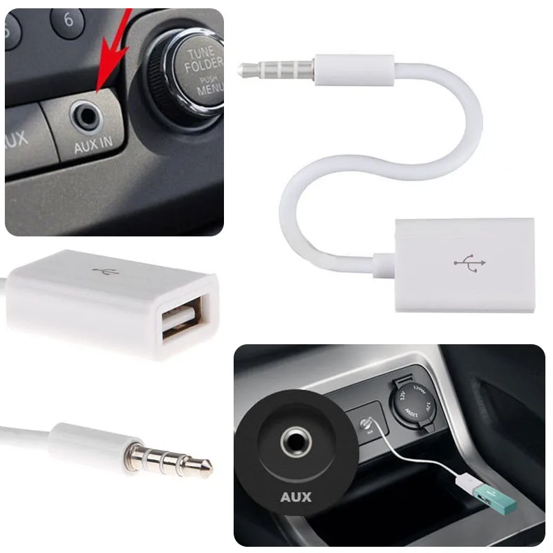 Автомобильный Переходник 3 5 мм штекер AUX аудио к USB 2 0 | Автомобили и мотоциклы