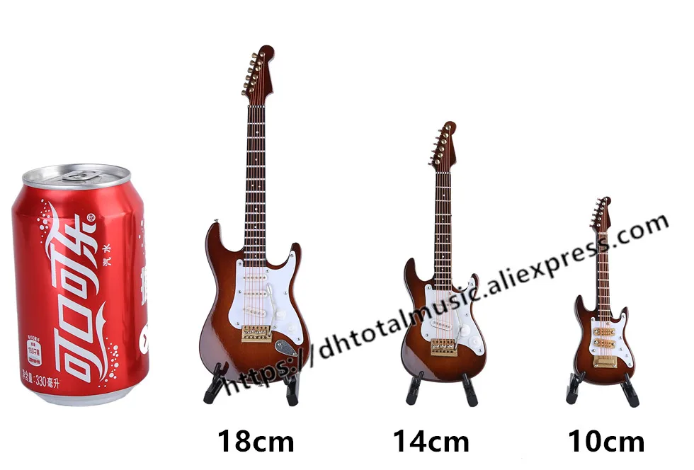Мини электрогитара Миниатюрная Музыкальная модель музыкальный инструмент миниатюрный дисплей Модель гитары и качественный чехол