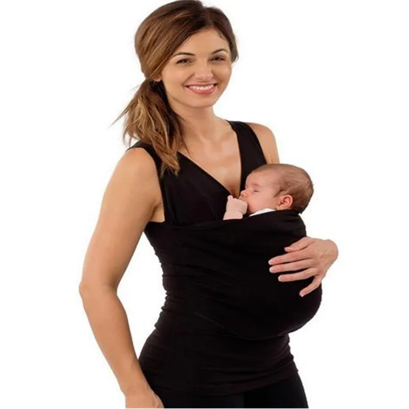 

Baby Carrier Clothing Sleeveless Kangaroo T-Shirt for Mother Big Pocket Top Tee Shirt Clothing B0440