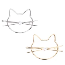 1 шт. милые Полые заколки для волос Kitty Cat заколка шпильки для волос заколка для волос для женщин девочек инструмент для укладки волос