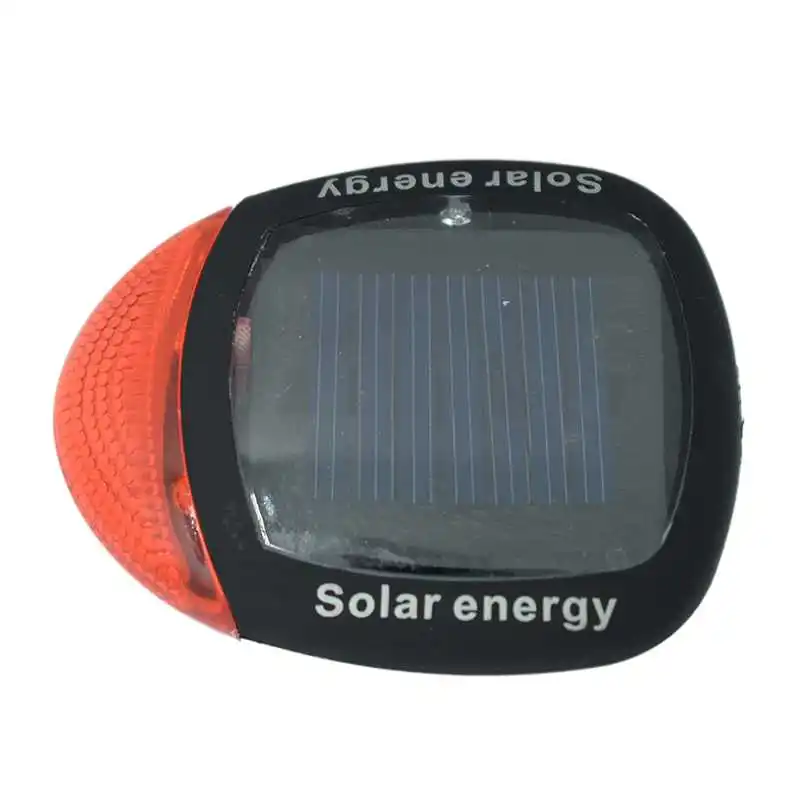 Flash Deal New Solar Power LED Rear Flashing Tail Light Bicycle Night Cycling Safety Warning Lamp Adjustable Clamp Bike Accessories 3