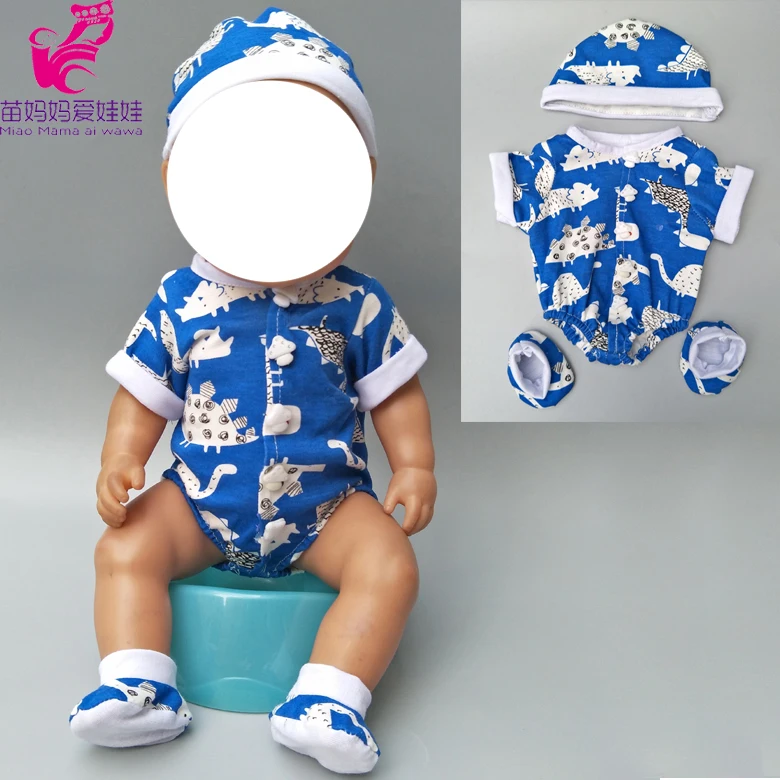 

for 43cm baby doll clothes Dinosaur flamingo rompers for 40cm -43cm baby doll clothes pants doll toys wear gift