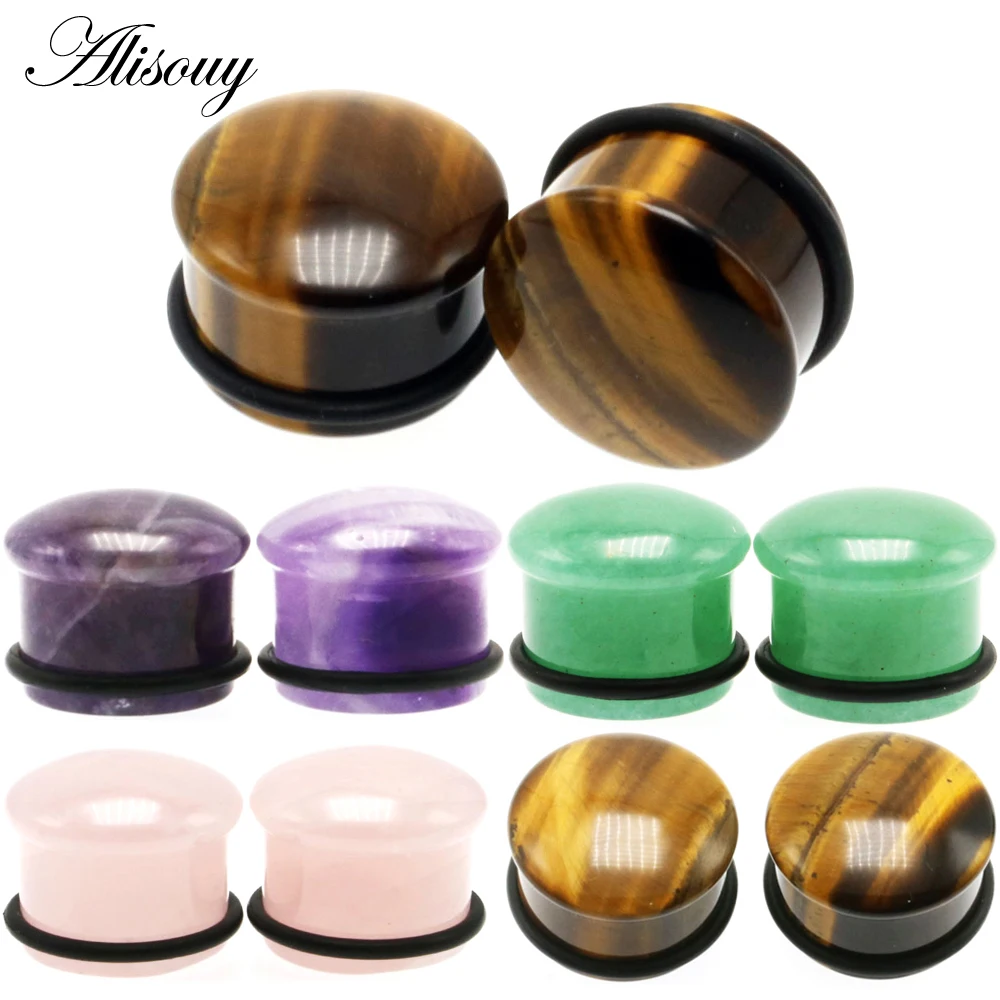 Buy Alisouy 2pcs Stone Ear Plugs and Tunnels Ear