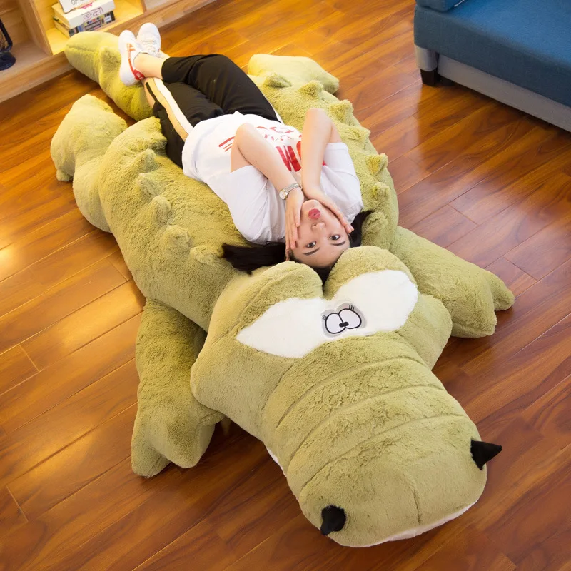 

Big Size Crocodile Lying Section Plush Toy Pillow Mat Plush Doll Soft Stuffed Animal Toy Cartoon Plush Dolls Kids Girl Gift