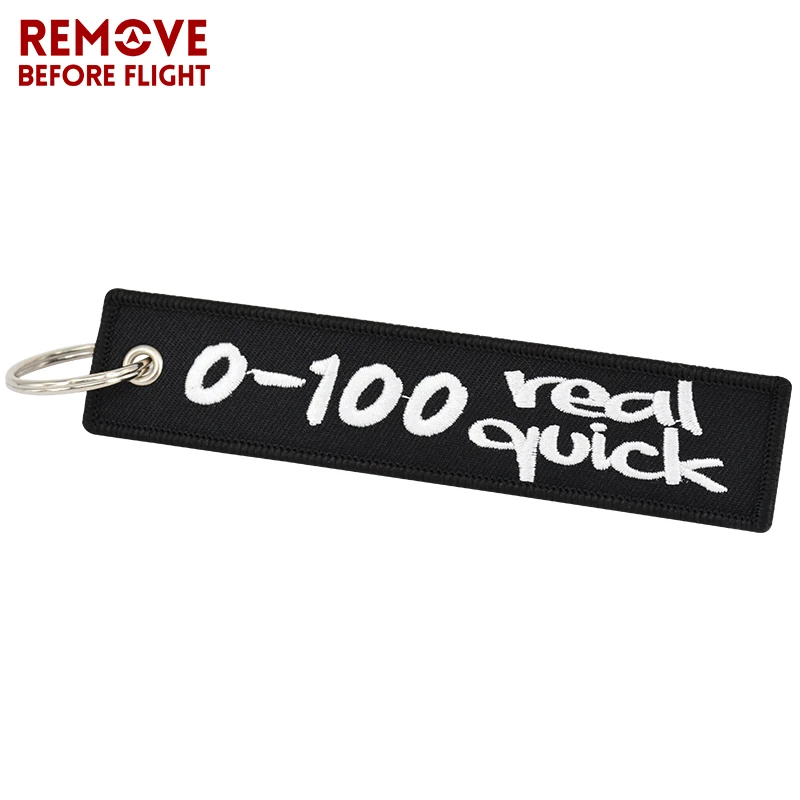 Novelty Key Ring for Motorcycles and Cars Gift Tag Embroidery Key Fobs Key Chain Bijoux 0-100 Real Quick Keychain for Scooters (1)