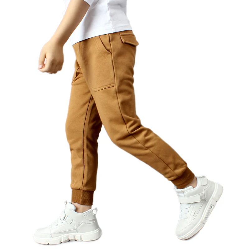 Штаны для мальчиков-подростков; сезон весна-осень; хлопковые спортивные штаны для мальчиков; детские спортивные штаны; детские брюки; От 4 до 12 лет для мальчиков - Цвет: Khaki