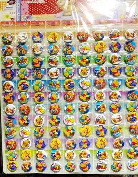 

Lot 3 sheets 324Pcs Cartoon Winnie The Pooh Badge Button Pins Party Gifts Diameter 25mm S529