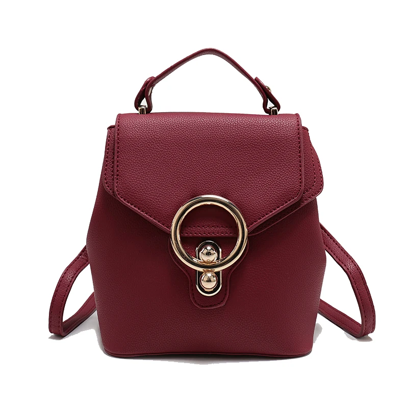 Aliexpress Stylish Women Backpack Black 2017 New Design Aliexpress Stylish Women Backpack Black 2017 New Design Circle Metal Decoration Pu Leather Las Travel Bag Fashion Sac A Dos From