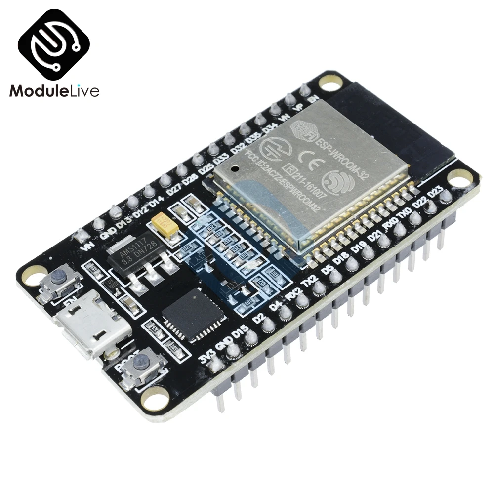 ESP-32 ESP32 Беспроводная макетная плата с Wi-Fi и Bluetooth 2 4 ГГц CP2102 двухъядерный модуль