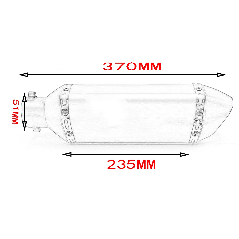 51 мм Универсальный с дБ убийца выхлопной мотоцикл глушитель escape motoo выхлопные системы для honda benelli msx125 Скутер atv
