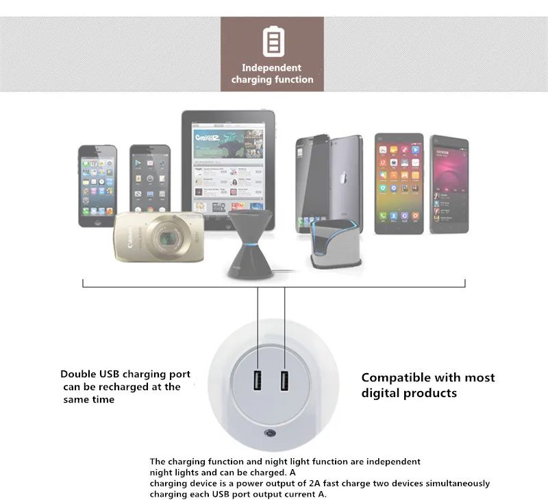 Dual USB charger Nightlight (2)